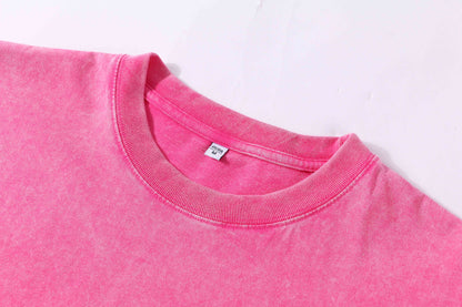 240g Washed Craft Short Sleeve Basic Blank T-shirts/sweatshirts for printing