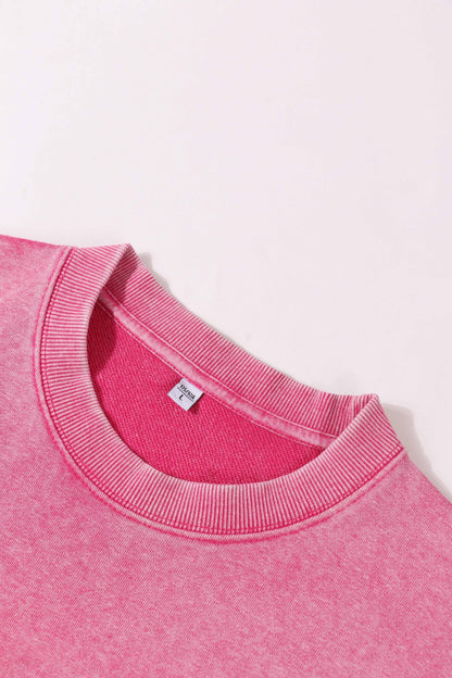 400g Heavyweight Washed Fleece Crewneck Sweatshirt Blank T-shirts/sweatshirts for printing