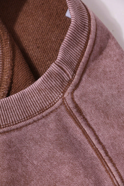 400g Heavyweight Washed Fleece Crewneck Sweatshirt Blank T-shirts/sweatshirts for printing