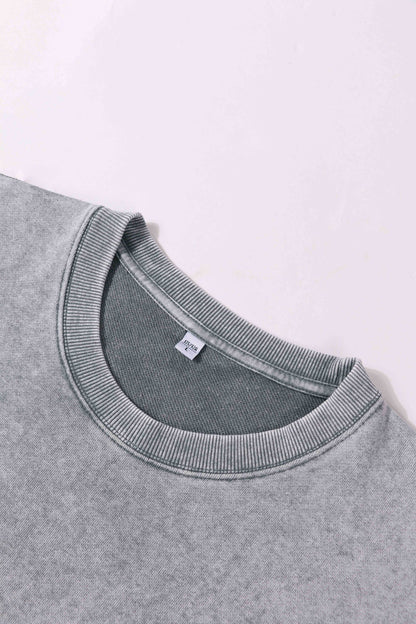 400g Heavyweight Washed Fleece Crewneck Sweatshirt Blank T-shirts/sweatshirts for printing