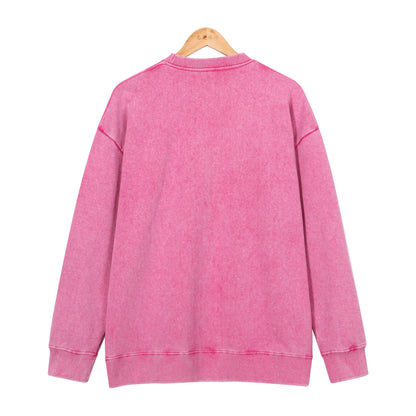400g Heavyweight Washed Fleece Crewneck Sweatshirt Blank T-shirts/sweatshirts for printing