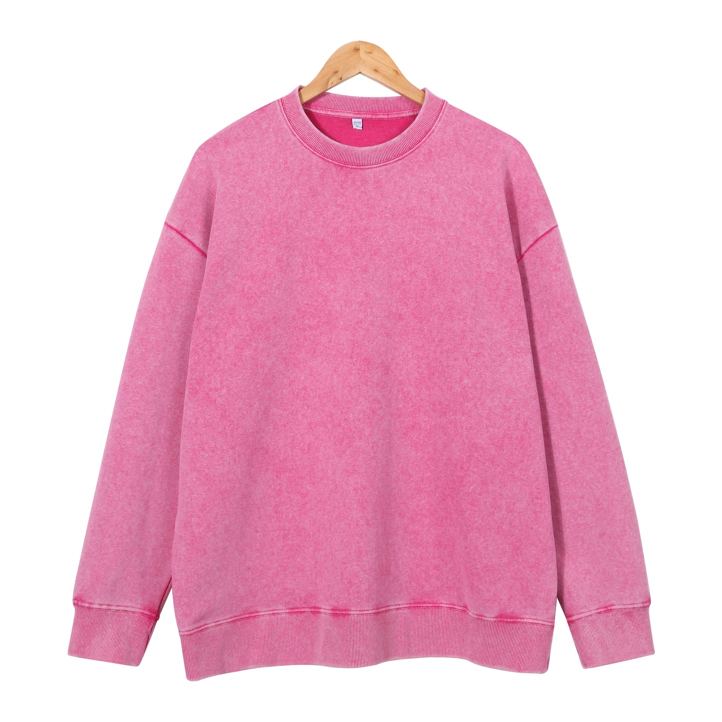 400g Heavyweight Washed Fleece Crewneck Sweatshirt Blank T-shirts/sweatshirts for printing