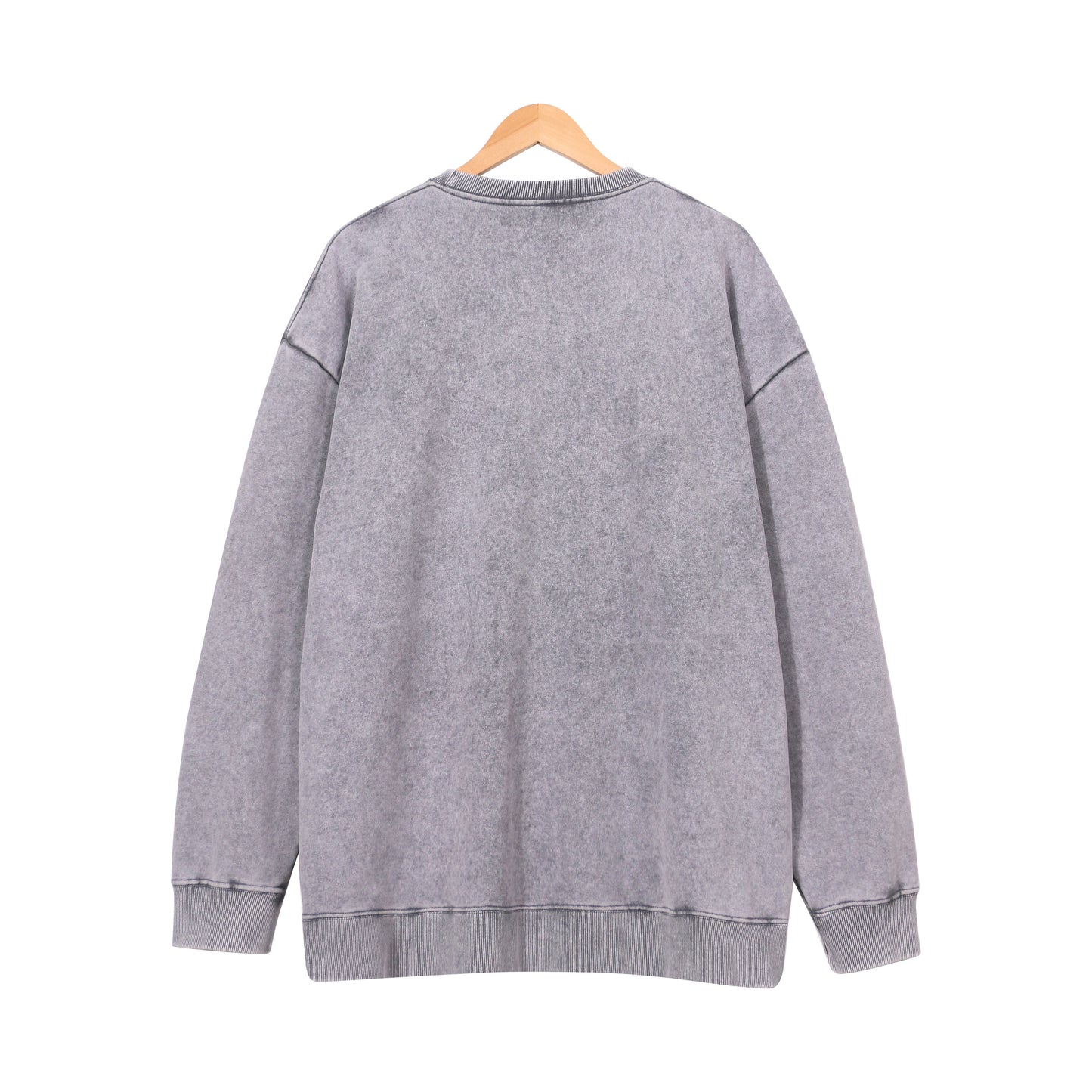 400g Heavyweight Washed Fleece Crewneck Sweatshirt Blank T-shirts/sweatshirts for printing