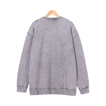 400g Heavyweight Washed Fleece Crewneck Sweatshirt Blank T-shirts/sweatshirts for printing
