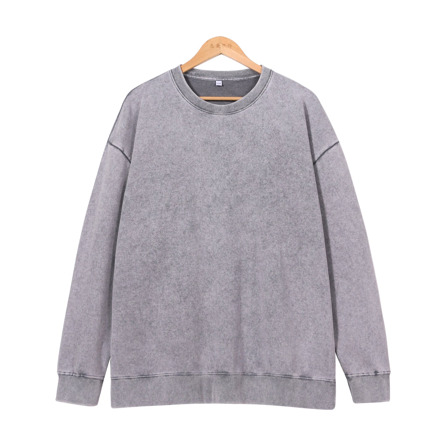 400g Heavyweight Washed Fleece Crewneck Sweatshirt Blank T-shirts/sweatshirts for printing