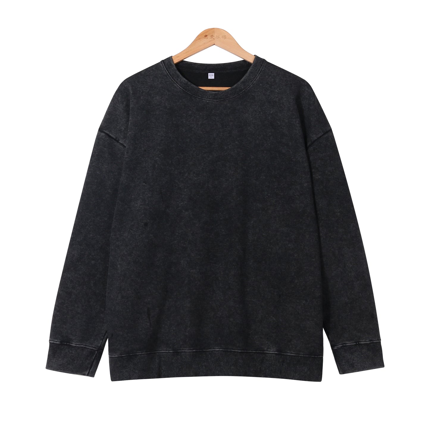 400g Heavyweight Washed Fleece Crewneck Sweatshirt Blank T-shirts/sweatshirts for printing