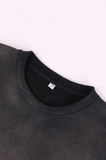 400G Heavyweight Washed Fleece Gradient Crewneck Sweatshirt / Blank Hoodie for printing