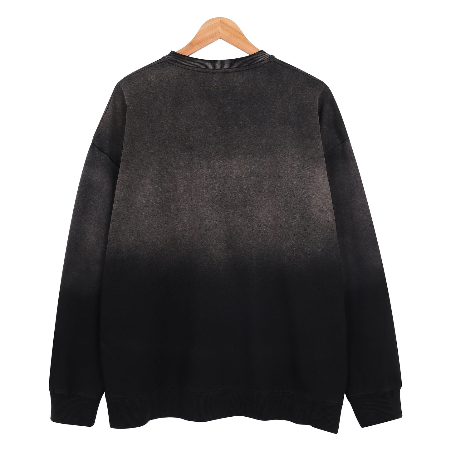 400G Heavyweight Washed Fleece Gradient Crewneck Sweatshirt / Blank Hoodie for printing