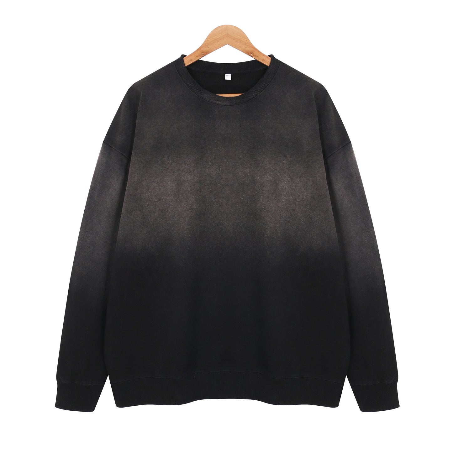 400G Heavyweight Washed Fleece Gradient Crewneck Sweatshirt / Blank Hoodie for printing