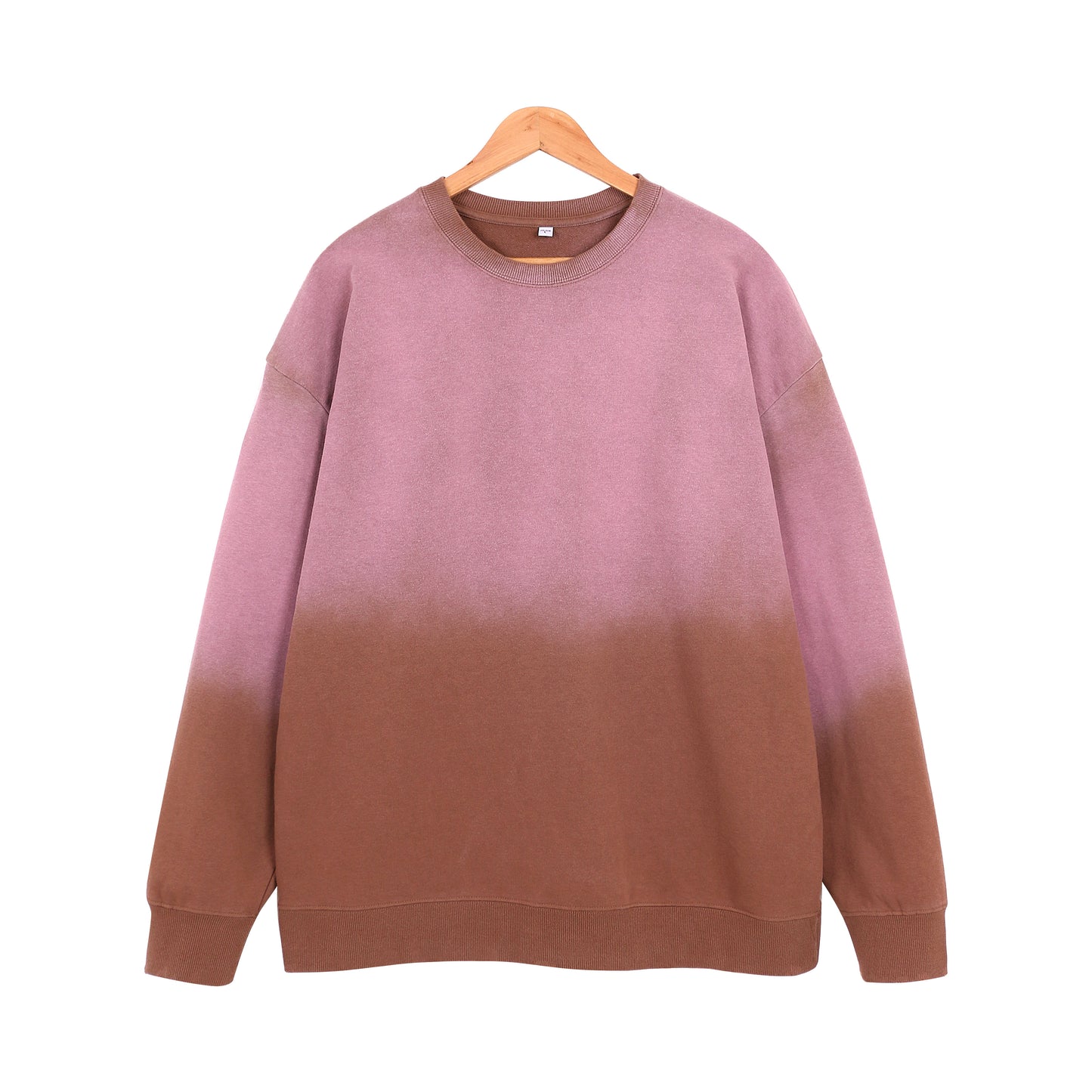 400G Heavyweight Washed Fleece Gradient Crewneck Sweatshirt / Blank Hoodie for printing