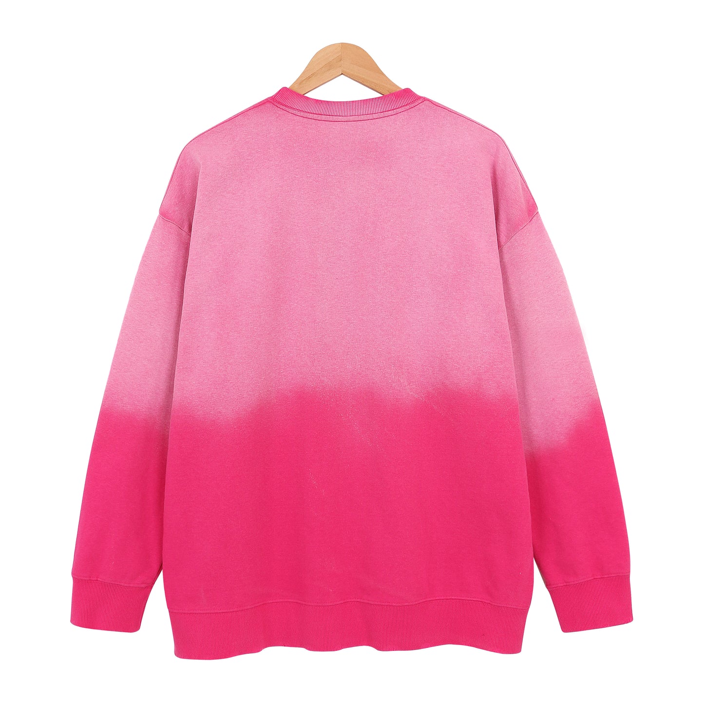400G Heavyweight Washed Fleece Gradient Crewneck Sweatshirt / Blank Hoodie for printing