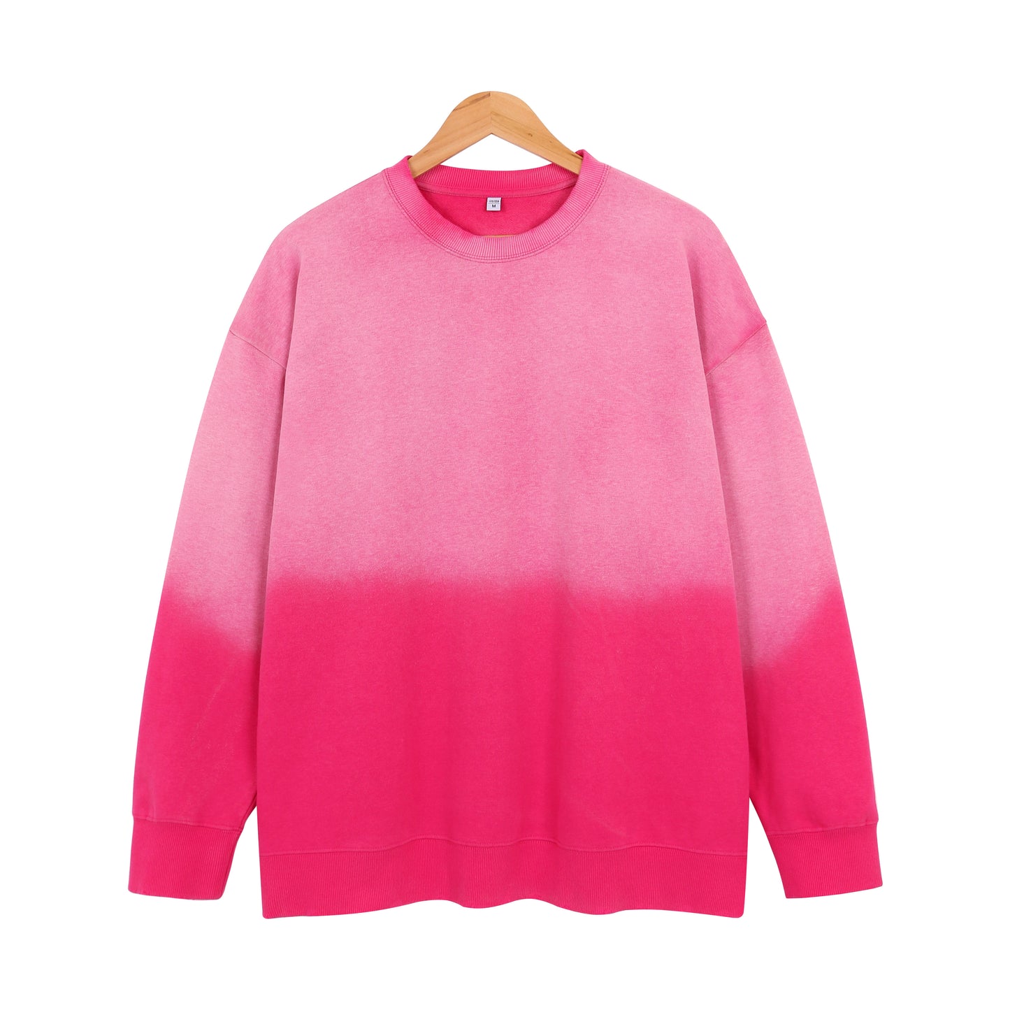 400G Heavyweight Washed Fleece Gradient Crewneck Sweatshirt / Blank Hoodie for printing
