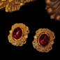 Red glazed ear clip JA004