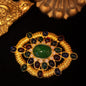 Oval glass brooch JA009