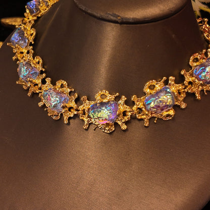 Retro King Blue Necklace JA027