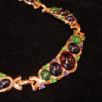 Red and green glaze necklace JA012