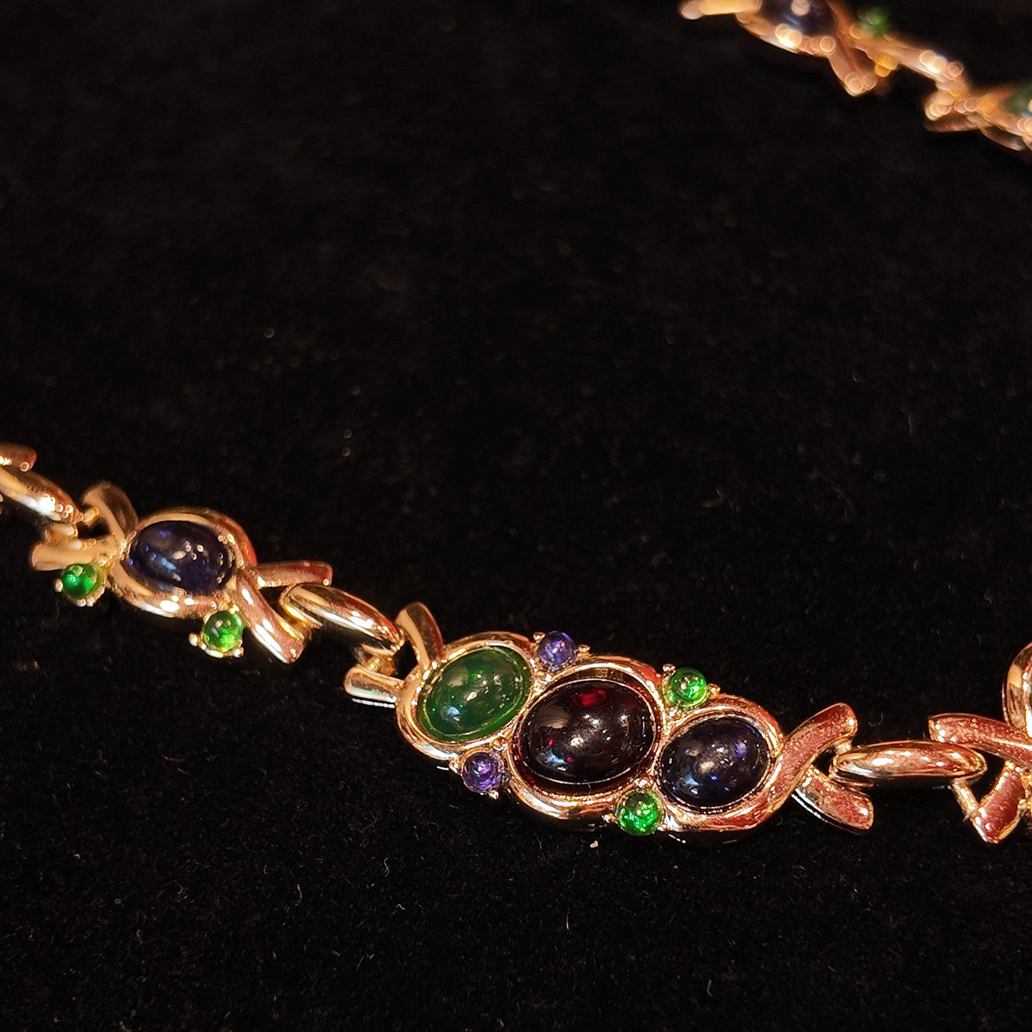 Red and green glaze necklace JA012