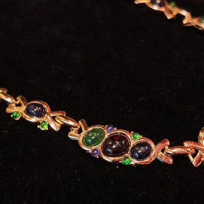 Red and green glaze necklace JA012