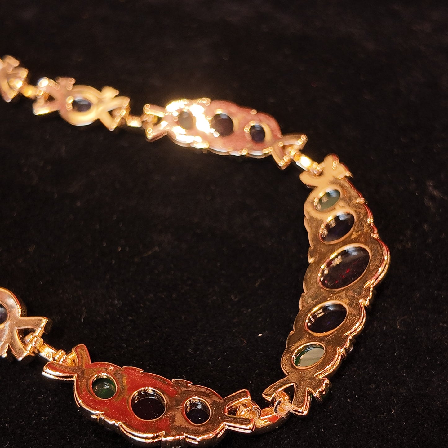 Red and green glaze necklace JA012