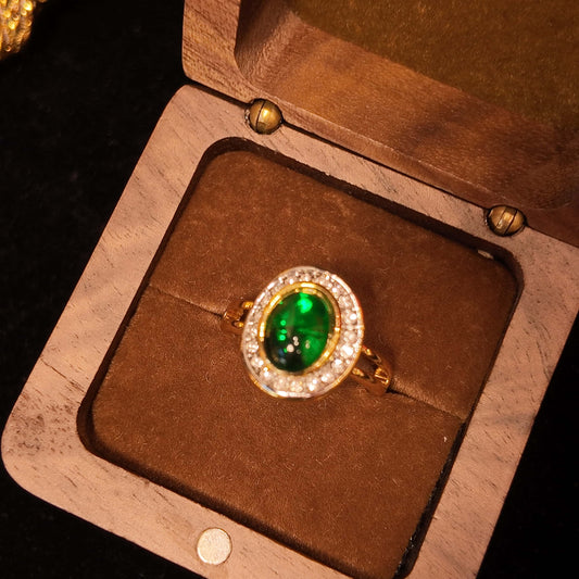 Green Glaze Ring JA013