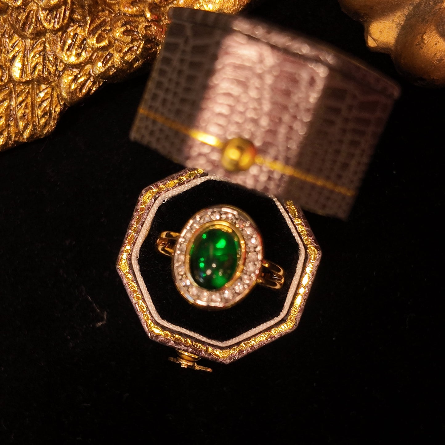 Green Glaze Ring JA013