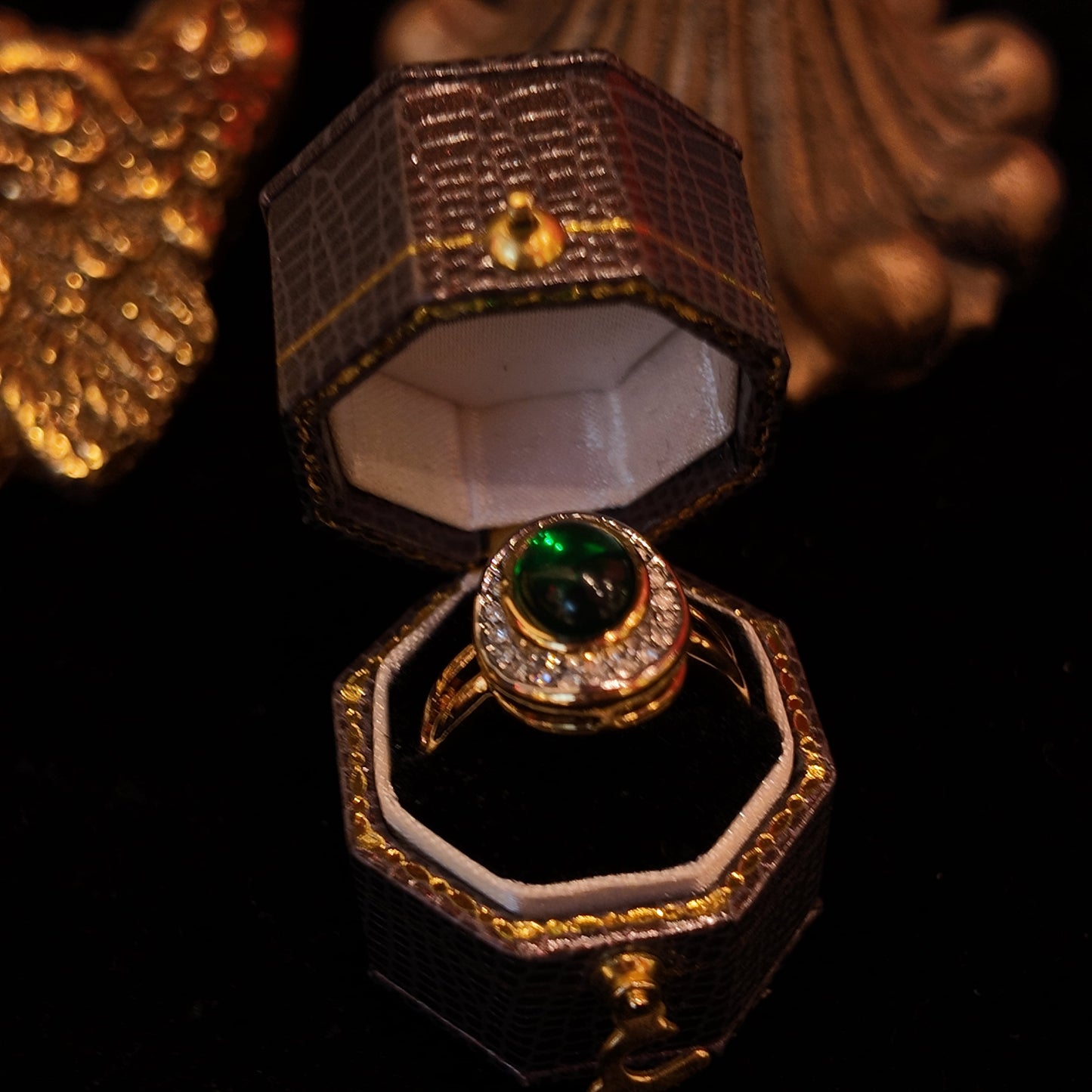 Green Glaze Ring JA013