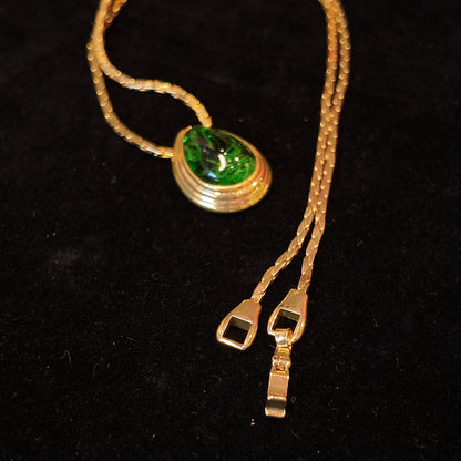 Moire Glaze Green Fine Necklace JA032