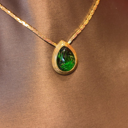 Moire Glaze Green Fine Necklace JA032