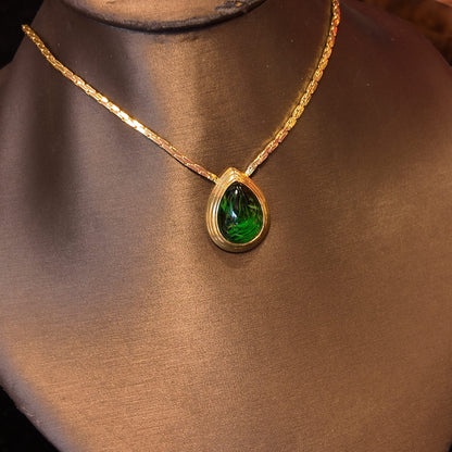 Moire Glaze Green Fine Necklace JA032