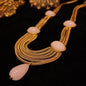 Pink jade necklace JA033