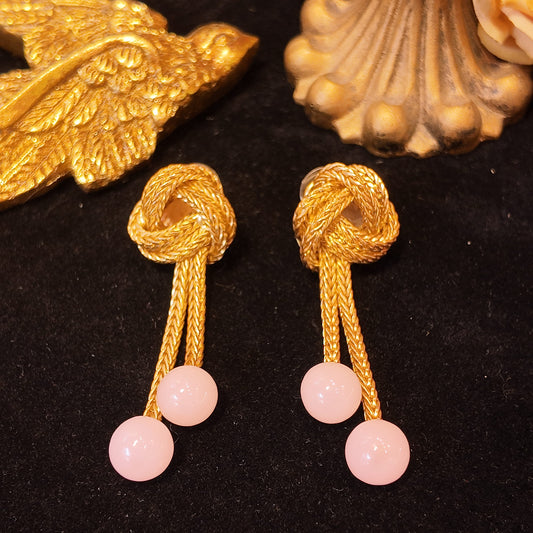 Pink Jade Earrings JA034