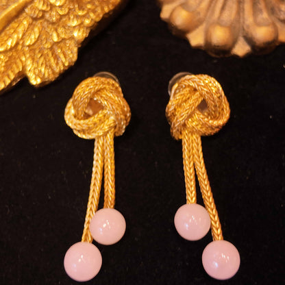 Pink Jade Earrings JA034