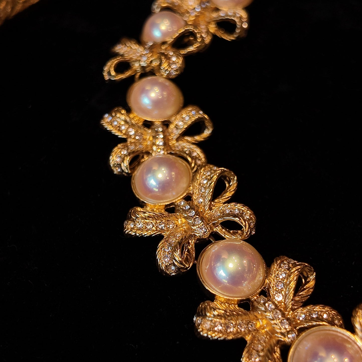 Bow Pearl Necklace JA037