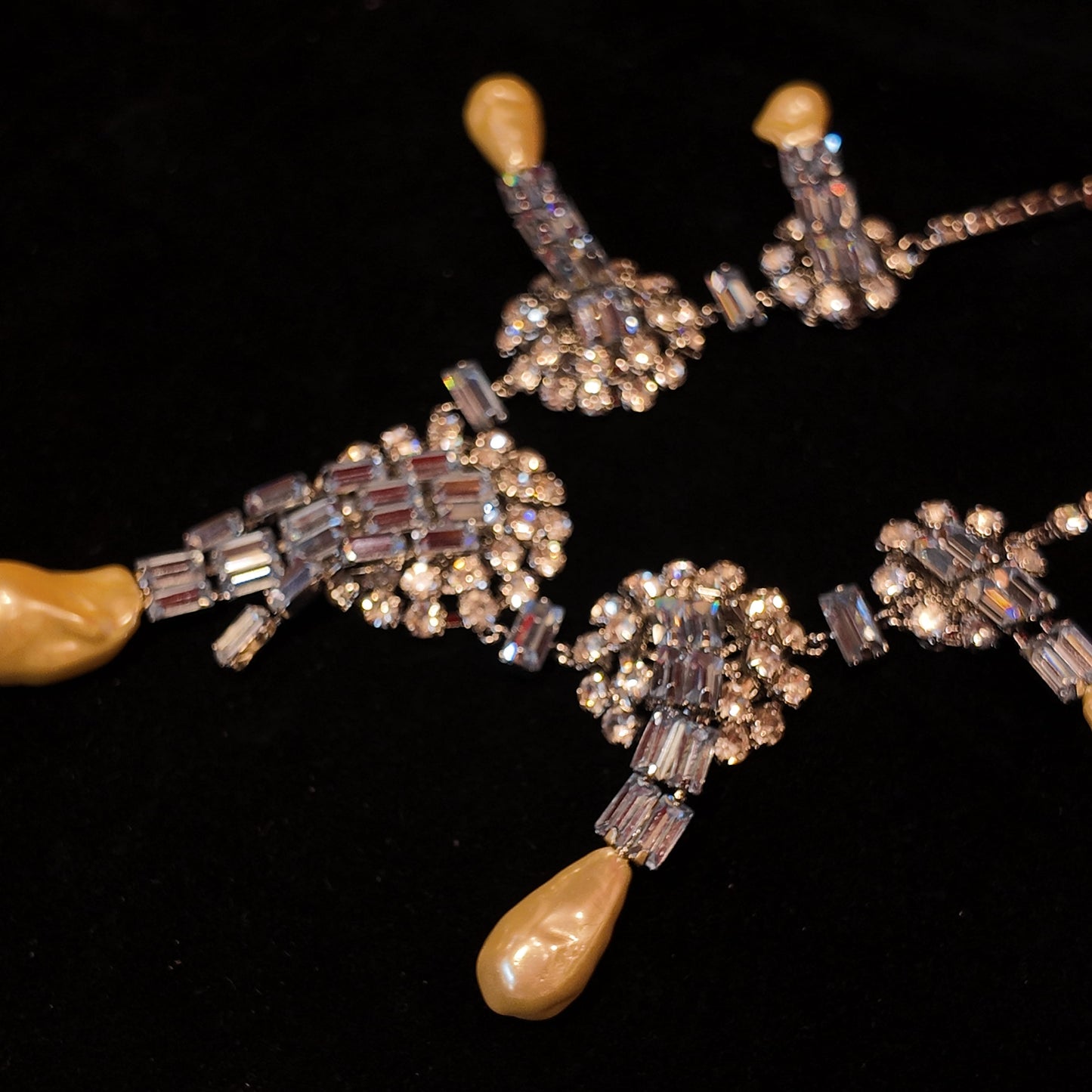 Barak Pearl Necklace Stud Earrings suit JA040