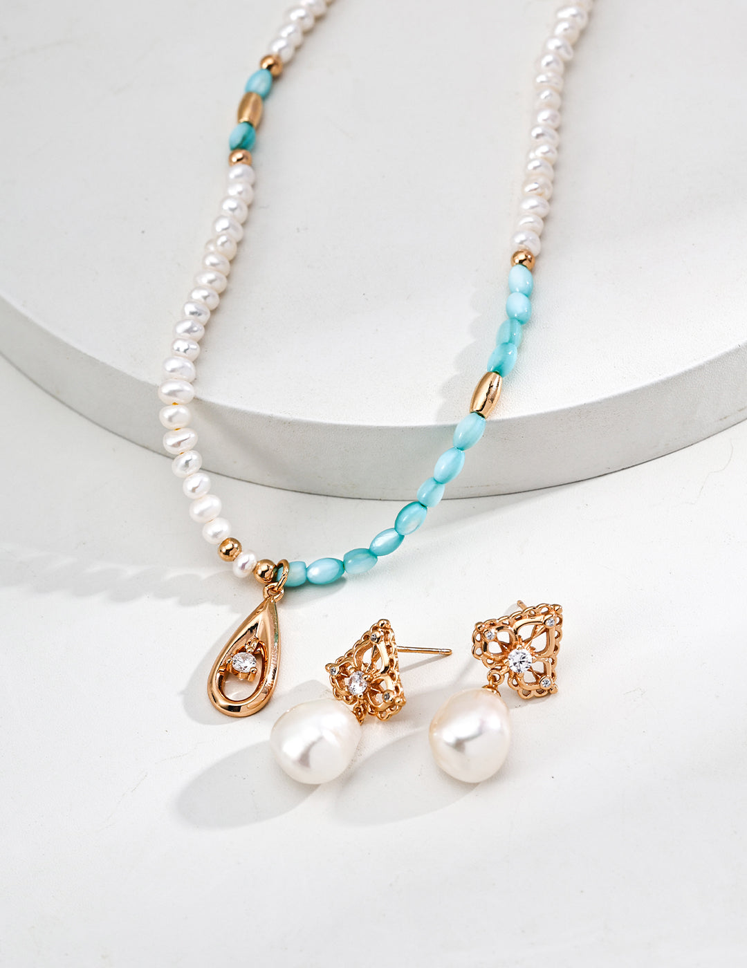 Blue Fritillaria Necklace D0642-2