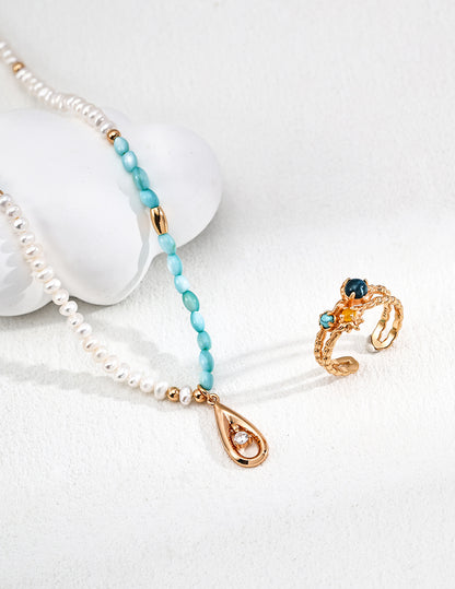 Blue Fritillaria Necklace D0642-2