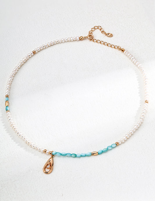 Blue Fritillaria Necklace D0642-2