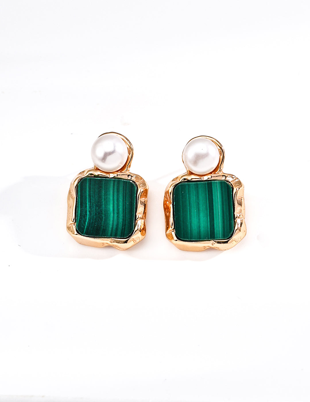 Malachite earrings E01347-2
