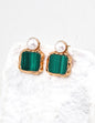 Malachite earrings E01347-2