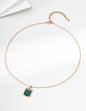 Malachite Pendant Necklace D0646