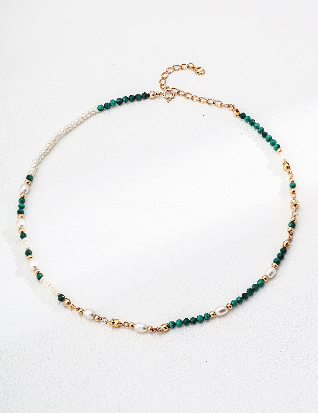 Beaded Malachite Necklace D0648