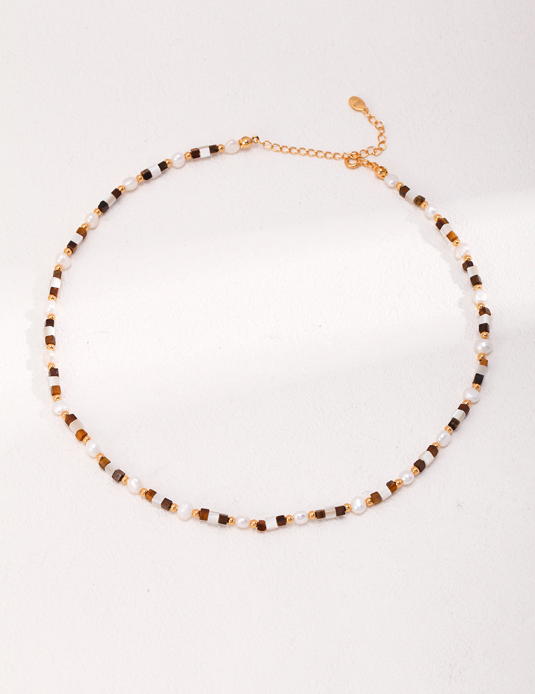 Floating light black shell necklace D0442