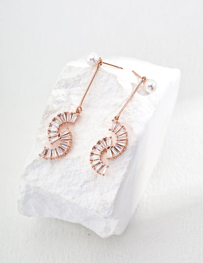Floating sterling silver earrings E0130