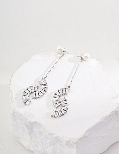 Floating sterling silver earrings E0130