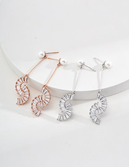 Floating sterling silver earrings E0130