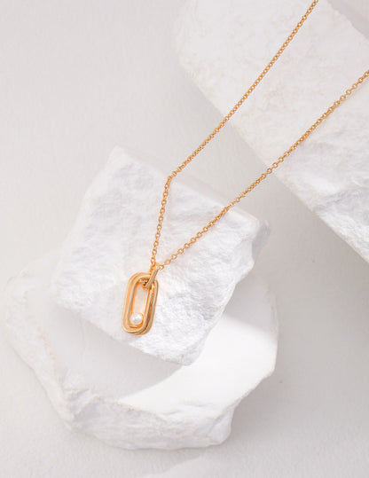 Mobius sterling silver necklace D0399