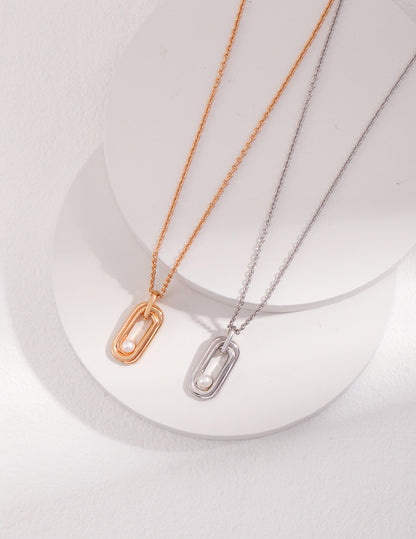 Mobius sterling silver necklace D0399