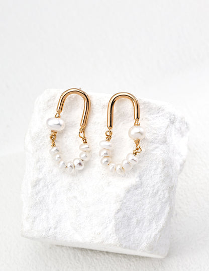 Natural Pearl Earrings E01154-2