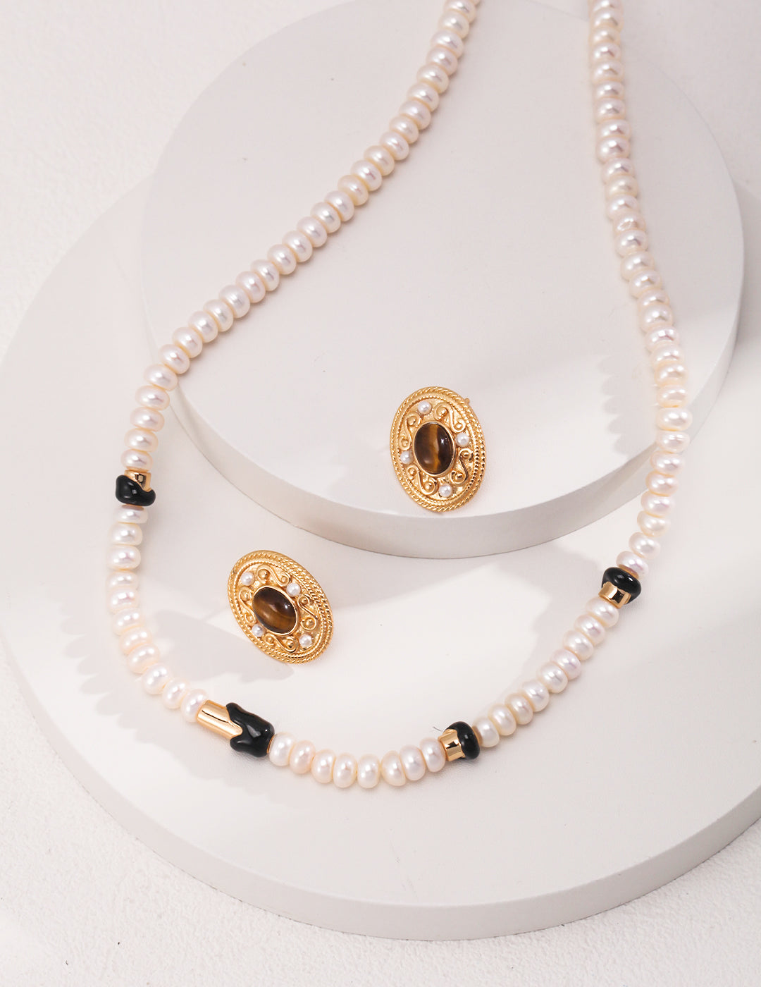 Tiger eye stone earrings E01096