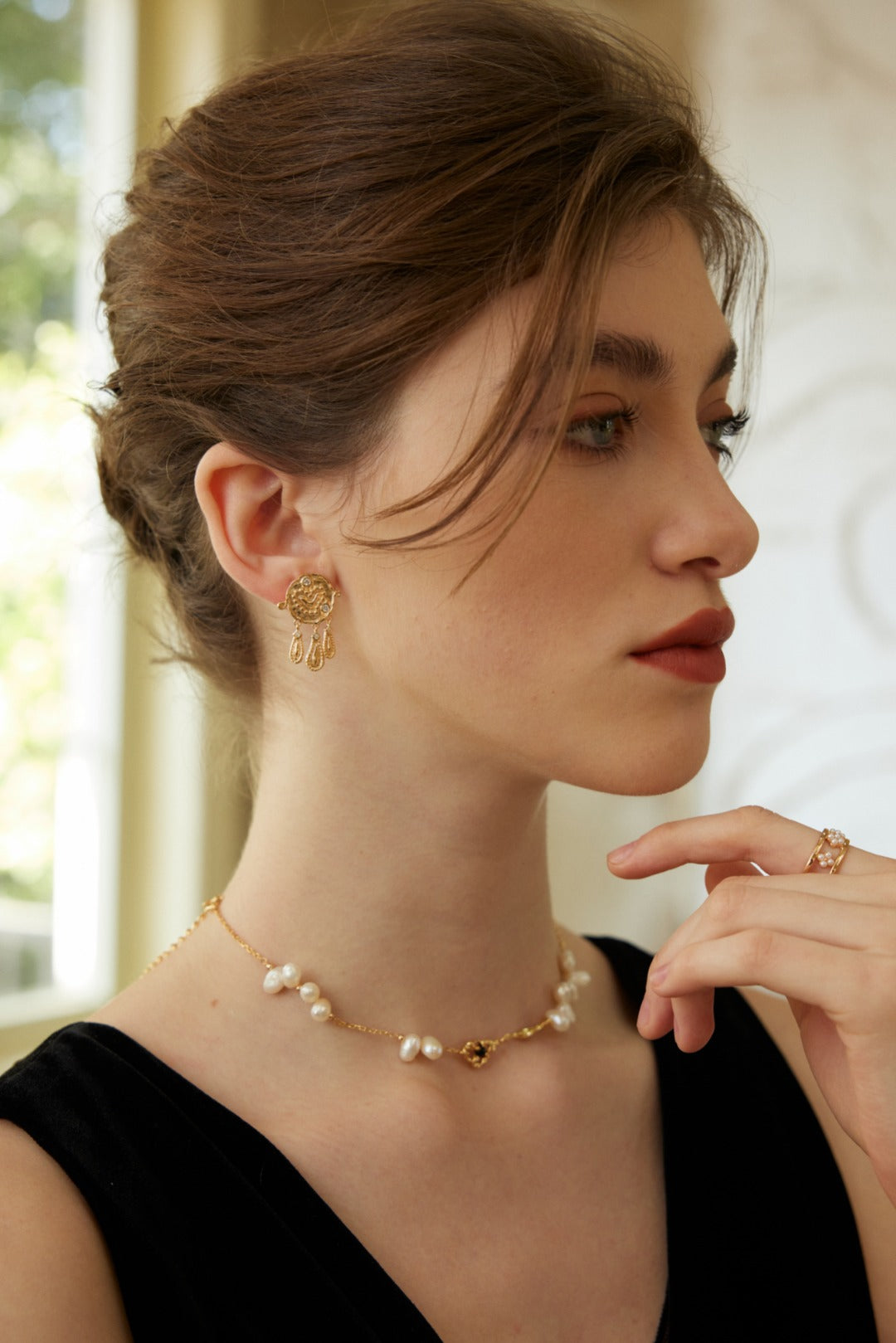Zircon earrings E01221-2
